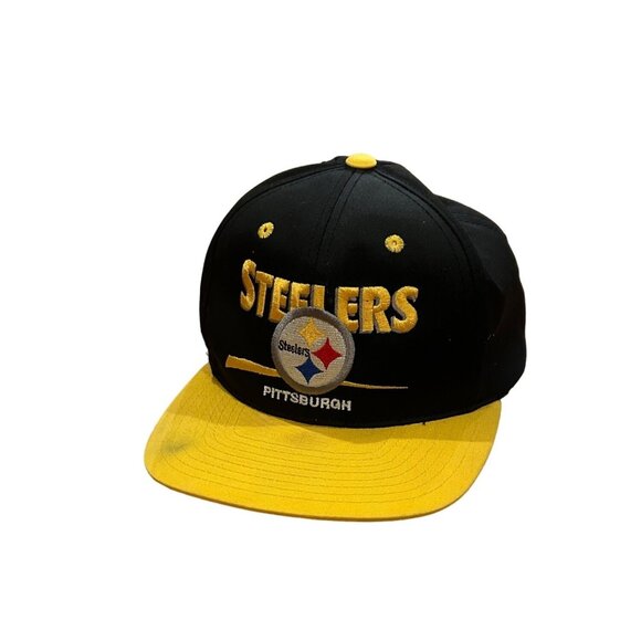 Vintage 1990's Pittsburgh Steelers Twins Enterprise NFL Snapback Hat - Picture 3 of 7